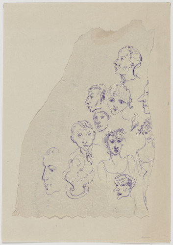 teckning med flera ansikten