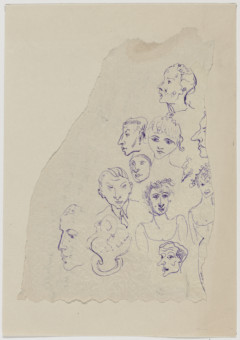 drawing with several faces