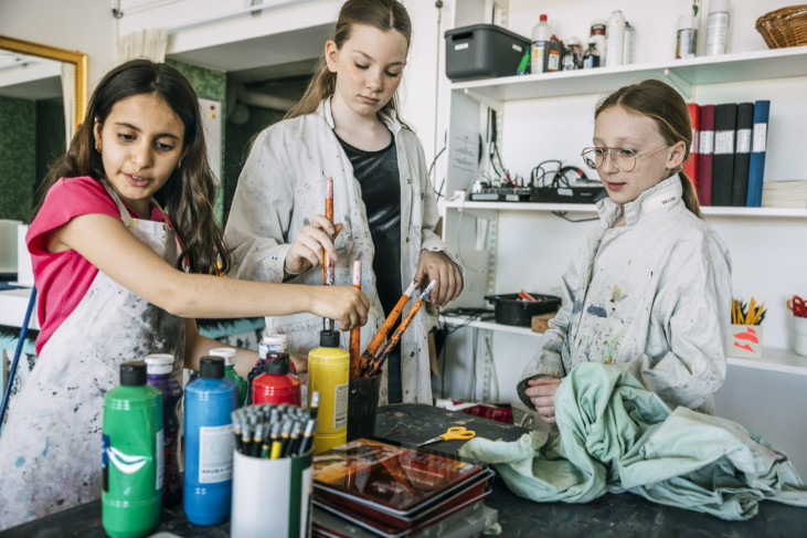 People creating in the Workshop